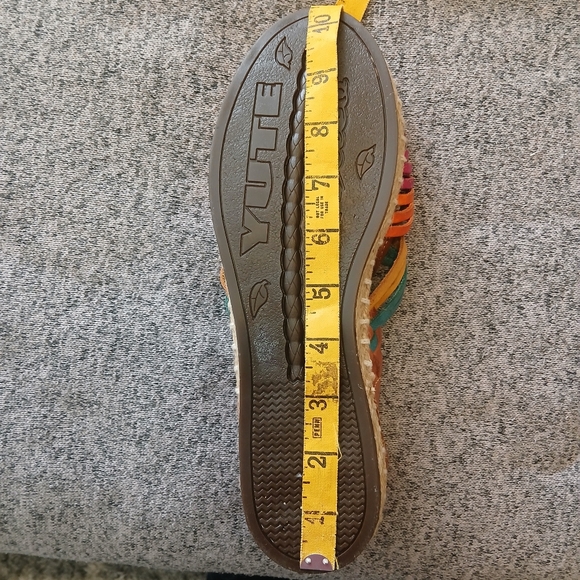 Colorful Leather Huarache Sandals Size 8 - Picture 6 of 6